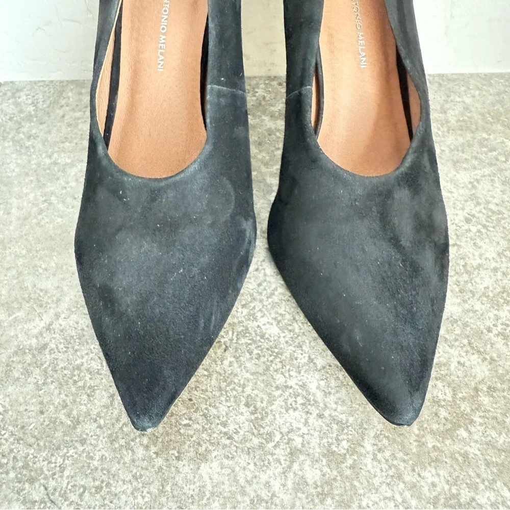 NEW Antonio Melani Saige Black Suede Stiletto Pumps Women’s Size‎ 11